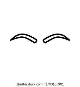 Eyebrow Iconvector Illustration Flat Design Style Stock Vector (Royalty ...