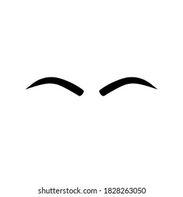 Eyebrow icon,vector illustration. Flat design style. vector eyebrow icon illustration isolated on White background, eyebrow icon Eps10. eyebrow icons graphic design vector symbols.