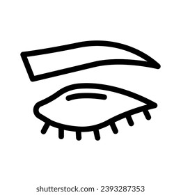 eyebrow line icon illustration vector graphic. Simple element illustration vector graphic, suitable for app, websites, and presentations isolated on white background