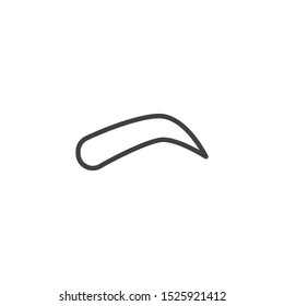 Eyebrow line icon. linear style sign for mobile concept and web design. Human eyebrow outline vector icon. Symbol, logo illustration. Vector graphics