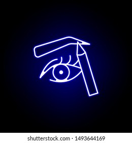eyebrow line neon icon. Elements of Beauty and Cosmetics illustration icon. Signs and symbols can be used for web, logo, mobile app, UI, UX