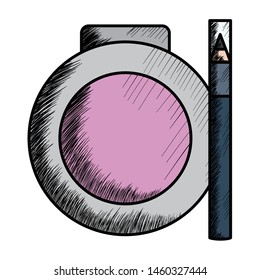 eyebrow pencil with blush make up