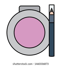 eyebrow pencil with blush make up