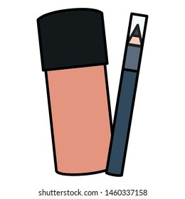 eyebrow pencil with bottle make up