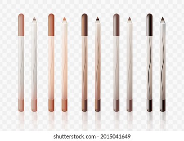 Eyebrow Pencil Color Swatch Vector Illustration