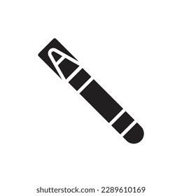 Ilustración de vectores de iconos rellenos de lápiz de ojos 