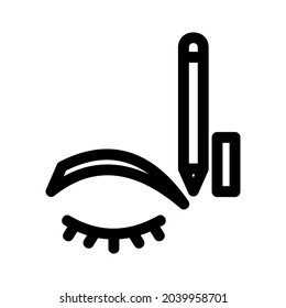 eyebrow pencil icon or logo isolated sign symbol vector illustration - high quality black style vector icons
