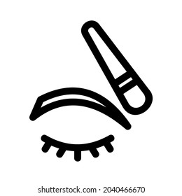 eyebrow pencil icon or logo isolated sign symbol vector illustration - high quality black style vector icons
