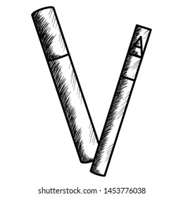 eyebrow pencil make up drawing icon