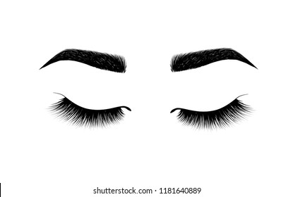 eyebrow perfectly shaped. permanent make-up and tattooing. Cosmetic for eyebrows. Eyelash extension. A beautiful make-up. Thick fuzzy cilia. Mascara for volume and length.