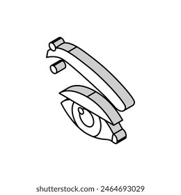 eyebrow piercing fashion beauty isometric icon vector. eyebrow piercing fashion beauty sign. isolated symbol illustration