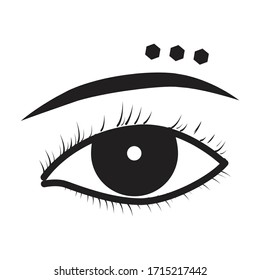 Eyebrow of piercing vector icon.Black vector icon isolated on white background eyebrow of piercing .