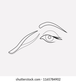 Eyebrow plucking icon line element. Vector illustration of eyebrow plucking icon line isolated on clean background for your web mobile app logo design.