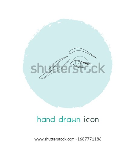 Eyebrow plucking icon line element. Vector illustration of eyebrow plucking icon line isolated on clean background for your web mobile app logo design.