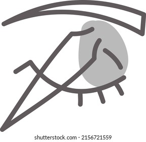 Eyebrow plucking, illustration, vector on a white background.