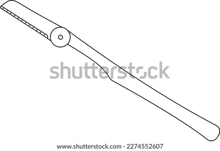 Eyebrow razor. Vector outline illustration. 