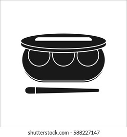 Eyebrow shadow palette symbol simple silhouette icon on background