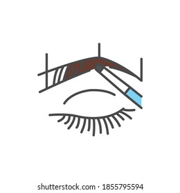 Eyebrow shape color line icon. Pictogram for web page, mobile app, promo. UI/UX/GUI design element. Editable stroke.