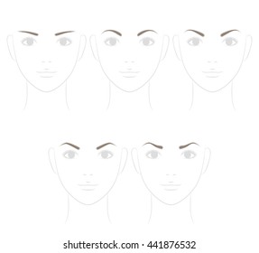 Eyebrow shape. Sharp image.