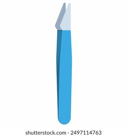 Eyebrow shaping tweezers vector cartoon illustration isolated on a white background.