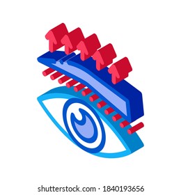 eyebrow up surgery icon vector. isometric eyebrow up surgery sign. color isolated symbol illustration