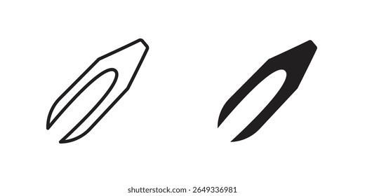 Ícone de pinça de sobrancelha Ilustrações de design. ícones da Web editáveis