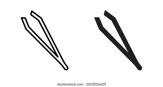 Eyebrow tweezers icon Logo Design Vector Template Illustration