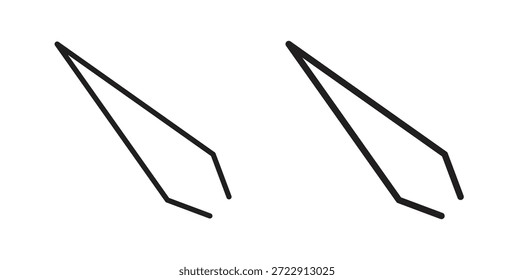 Icono de pinzas para cejas para Web y App. Ilustración vectorial eps