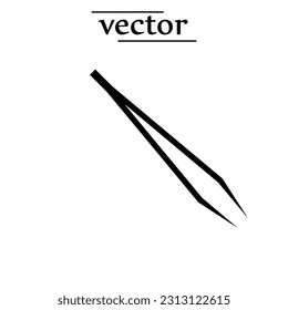 eyebrow tweezers vector icon illustration on white background..eps