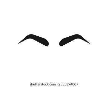 eyebrow vector, Fashion eyebrows of various shapes. Vector isolated black brow frida brows shape colorless black and white contour line easy drawing. vector icon design isolated on white background.
