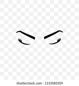 Eyebrow vector icon isolated on transparent background, Eyebrow logo concept