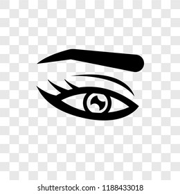 Eyebrow vector icon isolated on transparent background, Eyebrow transparency logo concept
