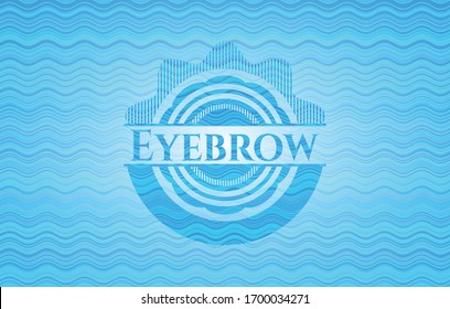Eyebrow water wavec oncept emblem. Vector Illustration. Detailed.
