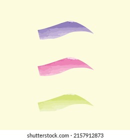 Eyebrow watercolor fashion isolated on white background
