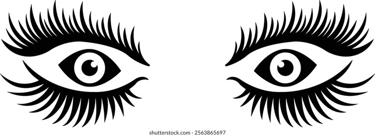 Eyebrows shaping icons in flat. different style male and female vector for apps or website black eyebrow linear isolated on transparent background Unkept shaggy and bushy eyelash