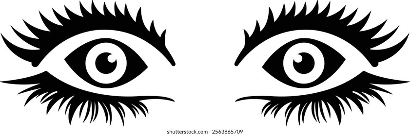 Eyebrows shaping icons in flat. different style male and female vector for apps or website black eyebrow linear isolated on transparent background Unkept shaggy and bushy eyelash