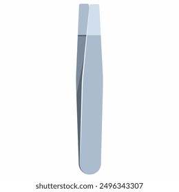 Eyebrows tweezers vector cartoon illustration isolated on a white background.