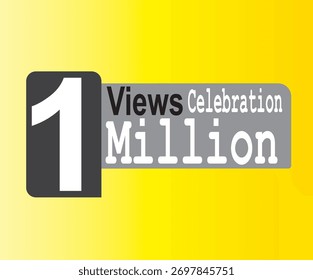 Eye-catching 1M views illustration, perfect for banners and thumbnails