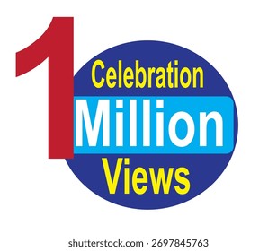 Auffällige 1M-Ansichten Illustration, perfekt für Banner und Thumbnails