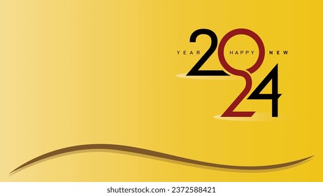 Eye-catching 2024 design with a dynamic yellow-white gradient backdrop, designed for easy customization with your own text. EPS file included