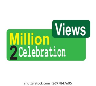 Eye-catching 2M views illustration, perfect for banners and thumbnails 
