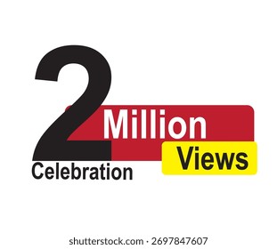 Eye-catching 2M views illustration, perfect for banners and thumbnails 