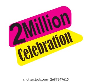 Eye-catching 2M views illustration, perfect for banners and thumbnails 