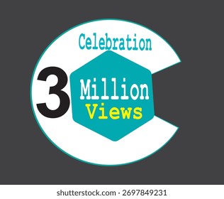 Eye-catching 3M views illustration, perfect for banners and thumbnails