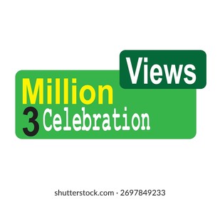 Eye-catching 3M views illustration, perfect for banners and thumbnails