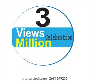 Eye-catching 3M views illustration, perfect for banners and thumbnails