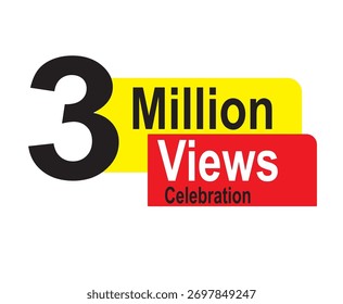 Eye-catching 3M views illustration, perfect for banners and thumbnails