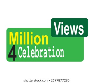 Eye-catching 4M views illustration, perfect for banners and thumbnails