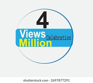 Eye-catching 4M views illustration, perfect for banners and thumbnails