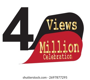 Eye-catching 4M views illustration, perfect for banners and thumbnails